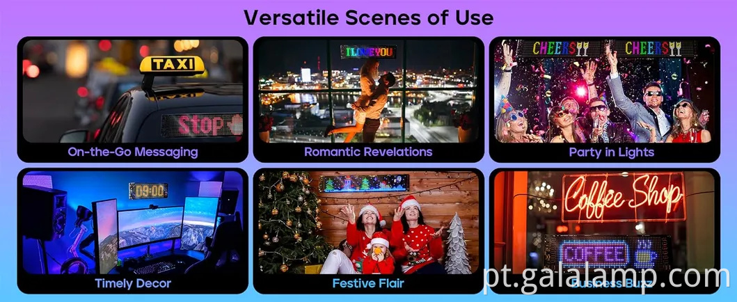 Exibição de LED flexível para festivais, lojas e festas